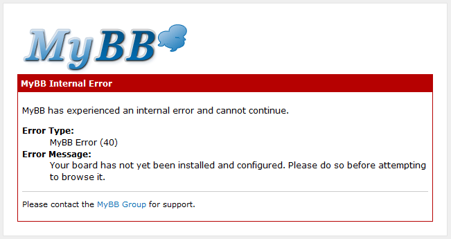 Internal error cannot find. Error 40. Mybb.us. Mybb logo.