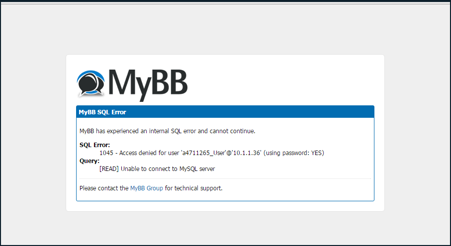 MySQL Error 1045 - Access denied for user with password